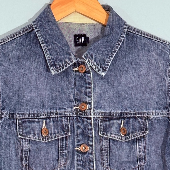GAP Y2K Denim Trucker Jacket Women’s Vintage SzSm - Picture 4 of 10